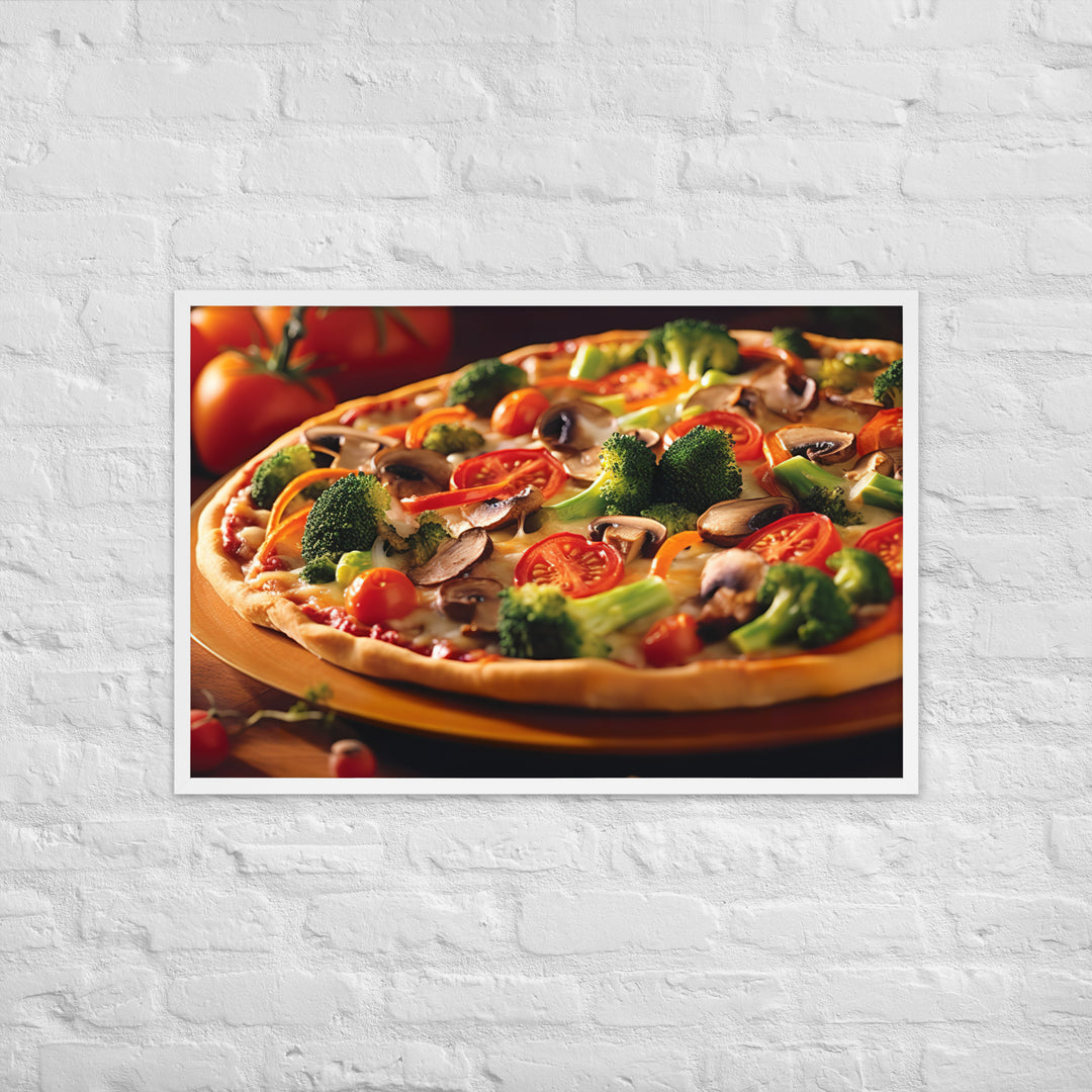 Veggie Pizza Framed poster 🤤 from Yumify.AI