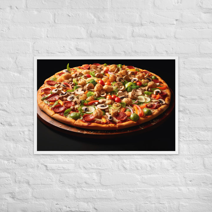 Supreme Pizza Framed poster 🤤 from Yumify.AI