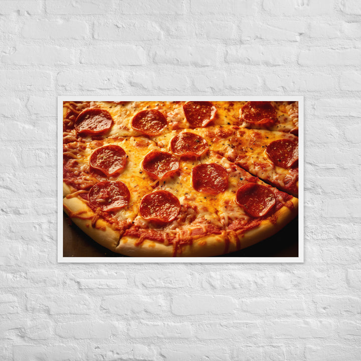 Pepperoni Pizza Framed poster 🤤 from Yumify.AI