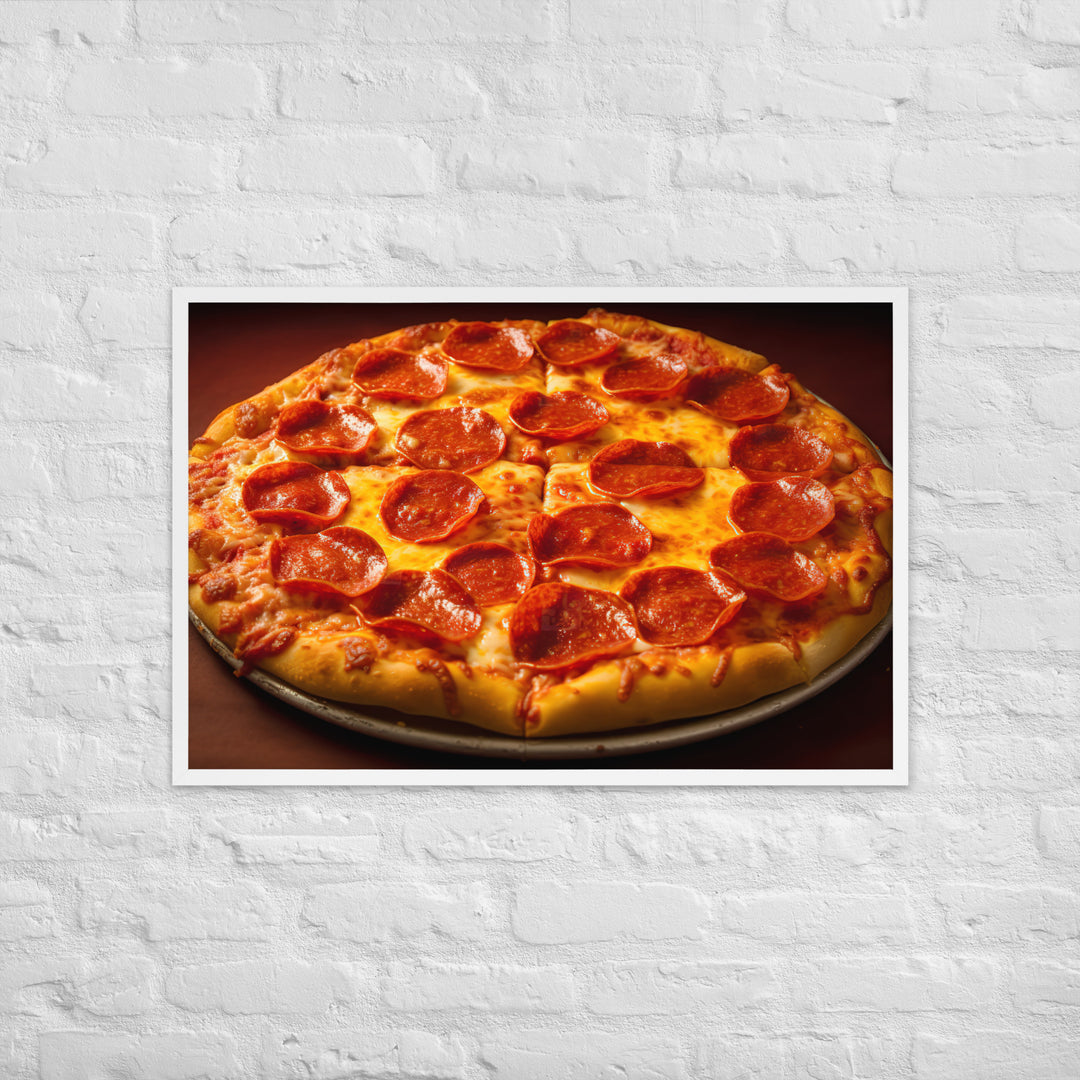 Pepperoni Pizza Framed poster 🤤 from Yumify.AI