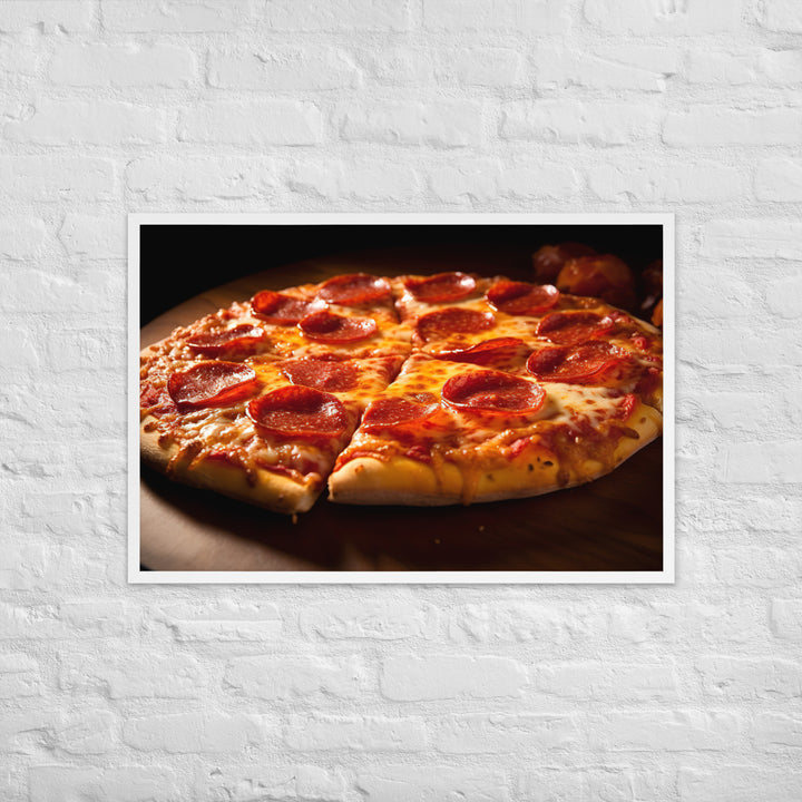 Pepperoni Pizza Framed poster 🤤 from Yumify.AI