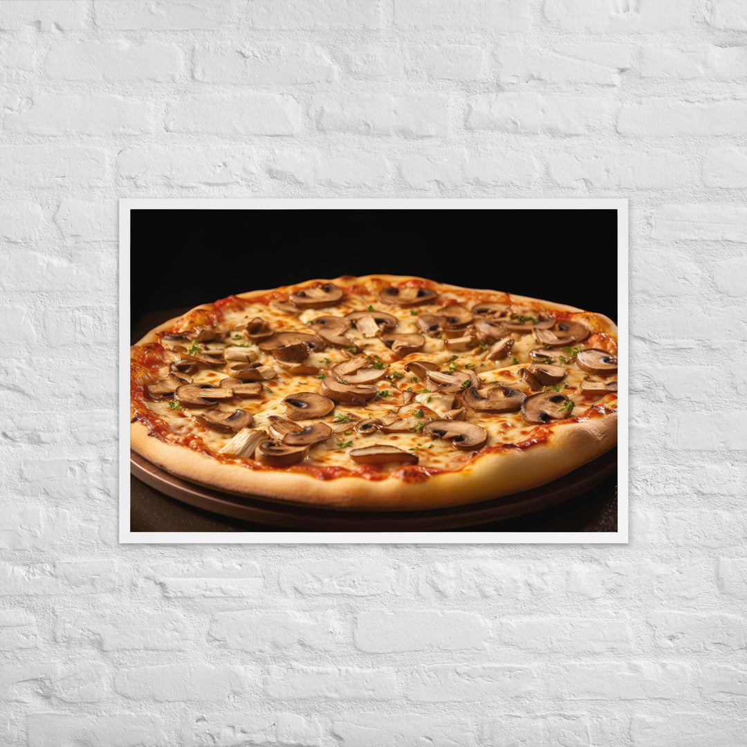 Mushroom Pizza Framed poster 🤤 from Yumify.AI