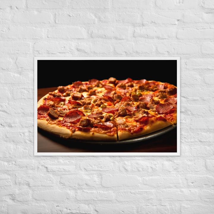 Meat Lovers Pizza Framed poster 🤤 from Yumify.AI