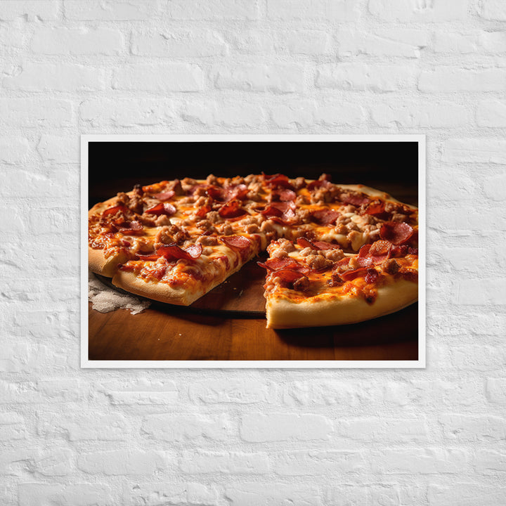 Meat Lovers Pizza Framed poster 🤤 from Yumify.AI