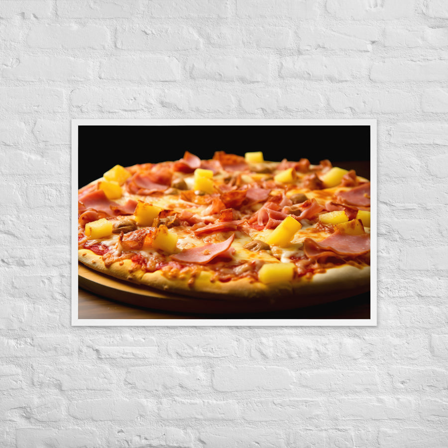 Hawaiian Pizza Framed poster 🤤 from Yumify.AI