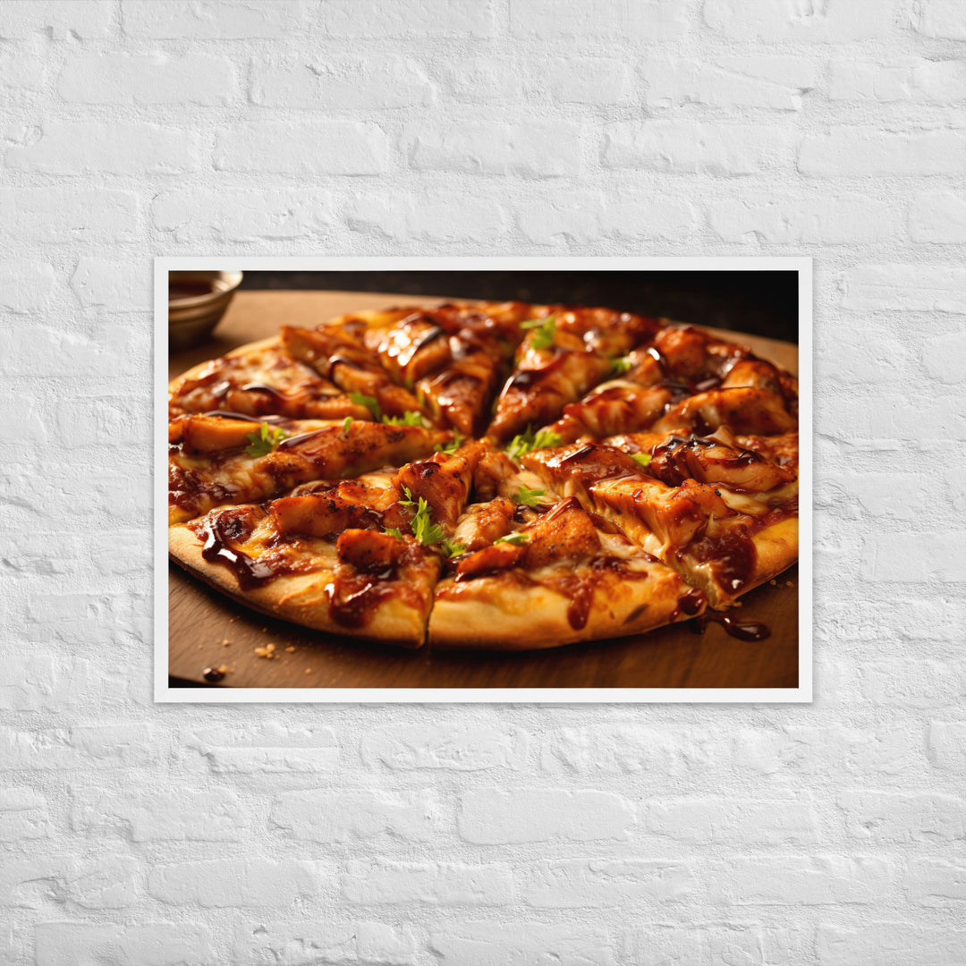 BBQ Chicken Pizza Framed poster 🤤 from Yumify.AI