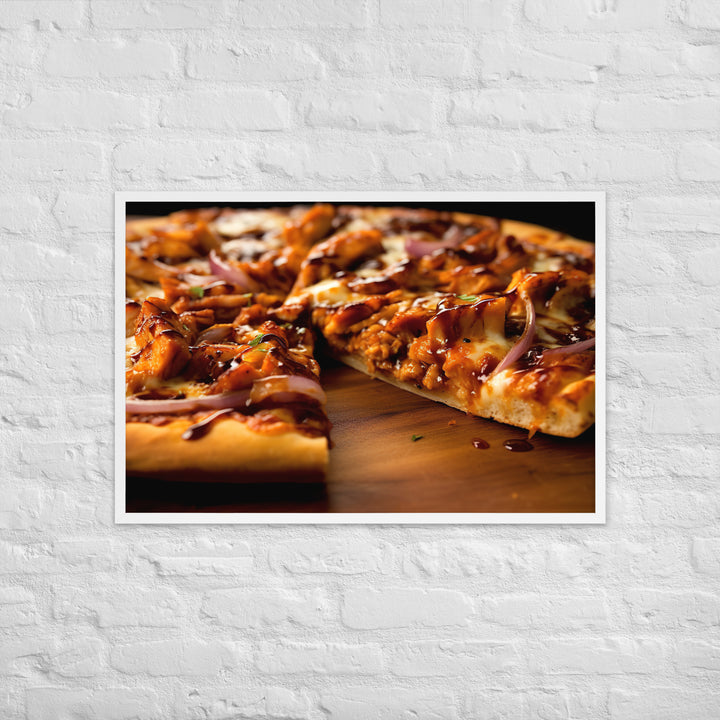 BBQ Chicken Pizza Framed poster 🤤 from Yumify.AI