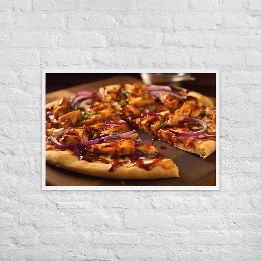 BBQ Chicken Pizza Framed poster 🤤 from Yumify.AI