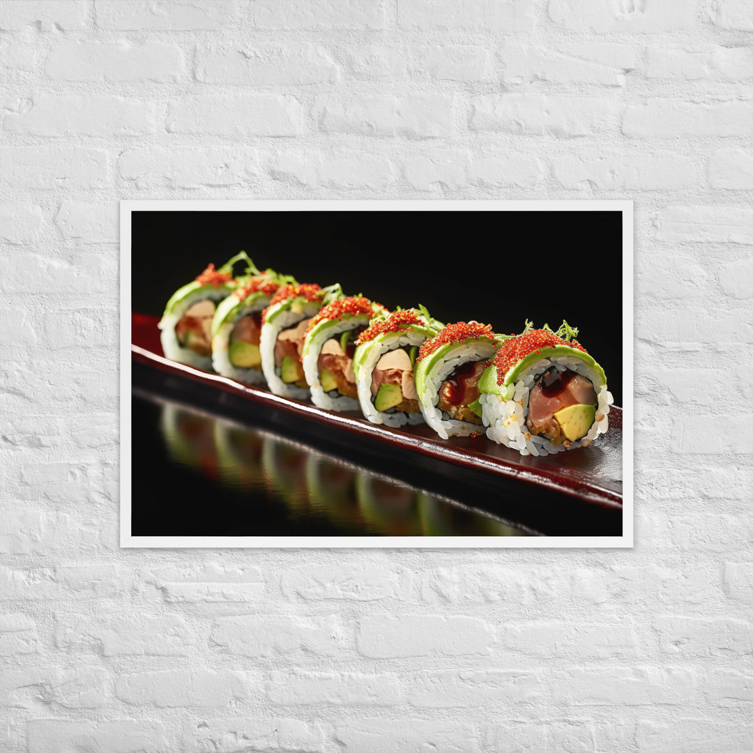 Dragon Roll Framed poster 🤤 from Yumify.AI