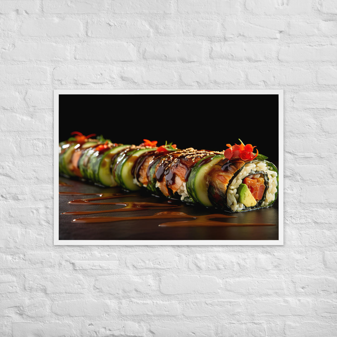 Dragon Roll Framed poster 🤤 from Yumify.AI