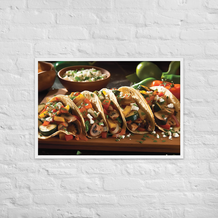 Vegetarian Tacos Framed poster 🤤 from Yumify.AI