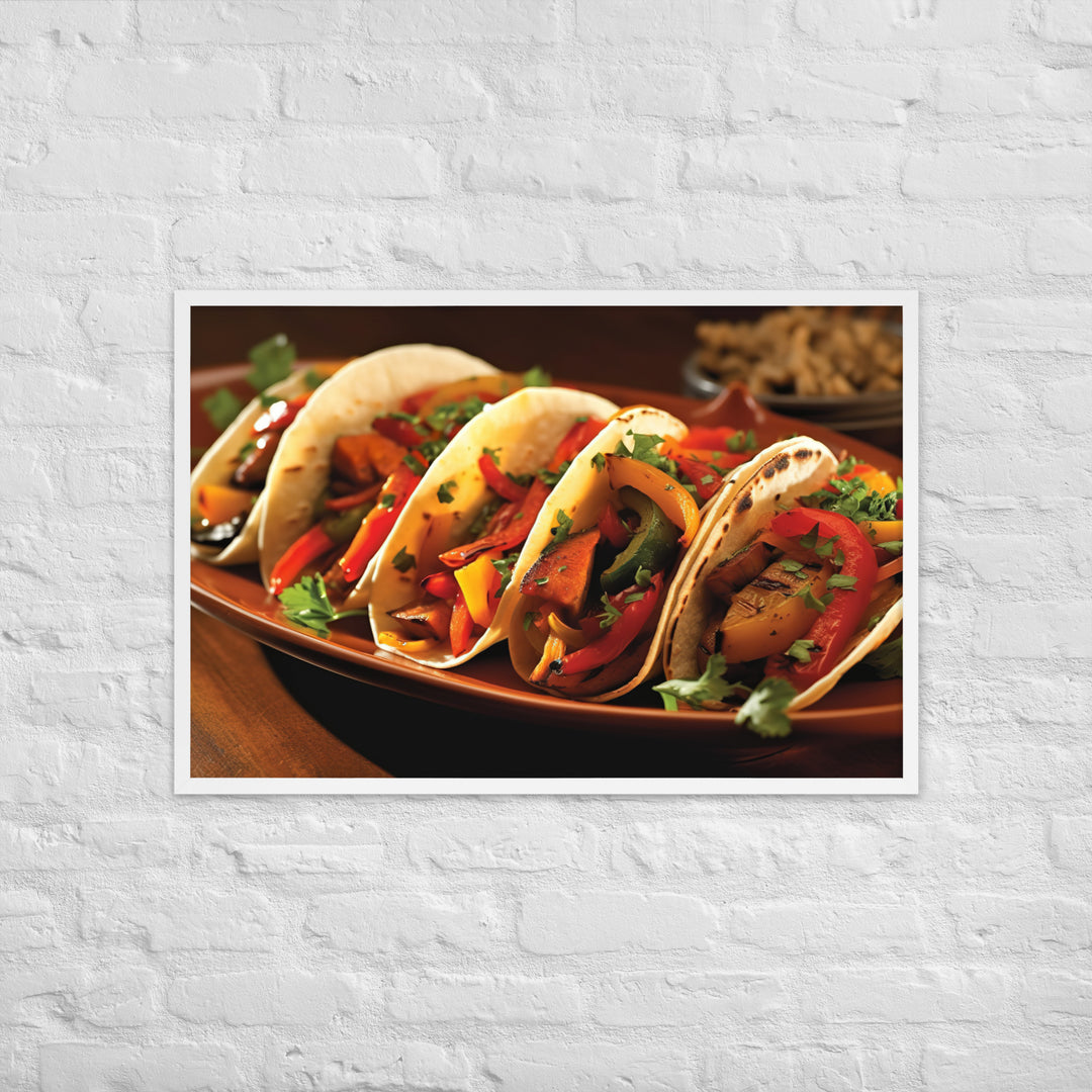 Vegetarian Tacos Framed poster 🤤 from Yumify.AI