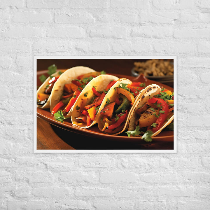 Vegetarian Tacos Framed poster 🤤 from Yumify.AI