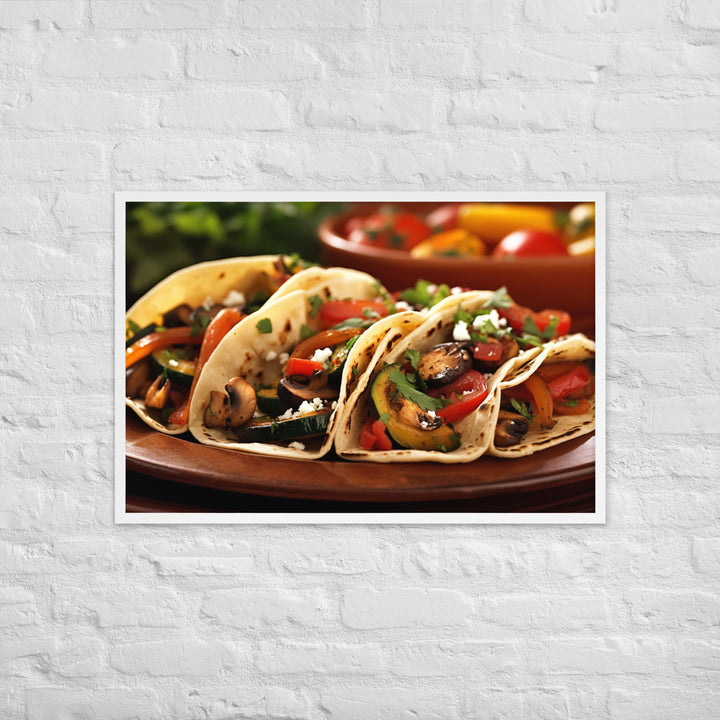 Vegetarian Tacos Framed poster 🤤 from Yumify.AI