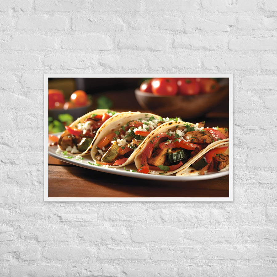 Vegetarian Tacos Framed poster 🤤 from Yumify.AI