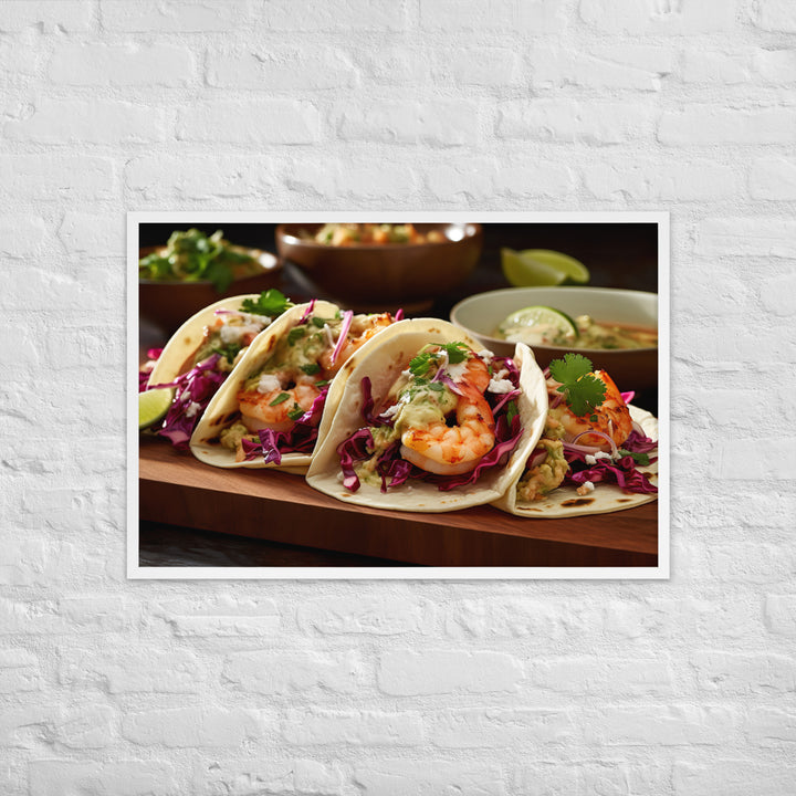 Shrimp Tacos Framed poster 🤤 from Yumify.AI