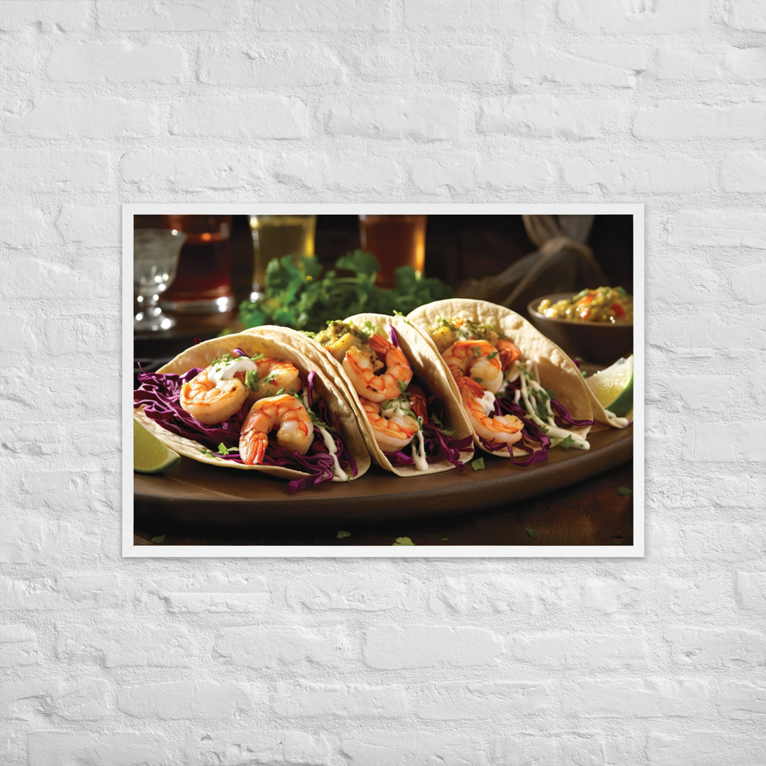 Shrimp Tacos Framed poster 🤤 from Yumify.AI