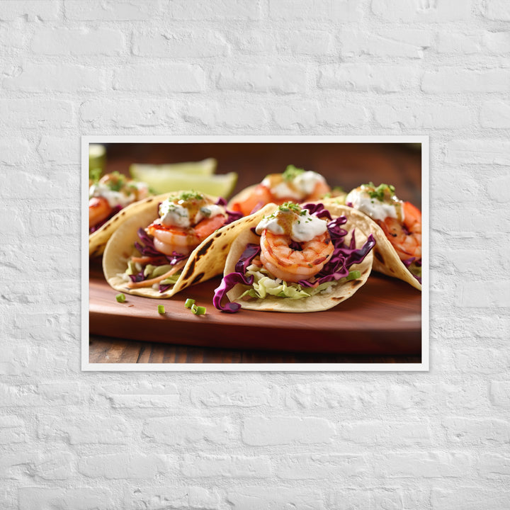 Shrimp Tacos Framed poster 🤤 from Yumify.AI