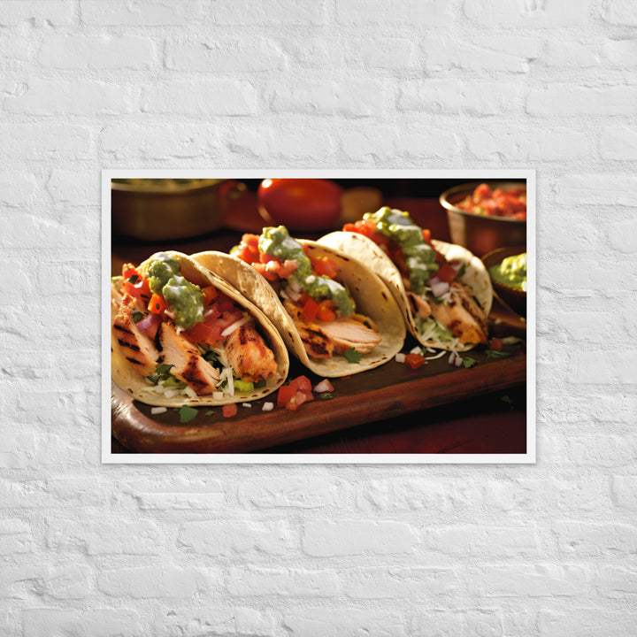 Chicken Tacos Framed poster 🤤 from Yumify.AI