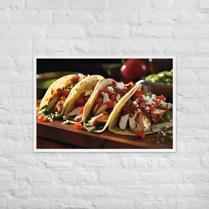 Chicken Tacos Framed poster 🤤 from Yumify.AI