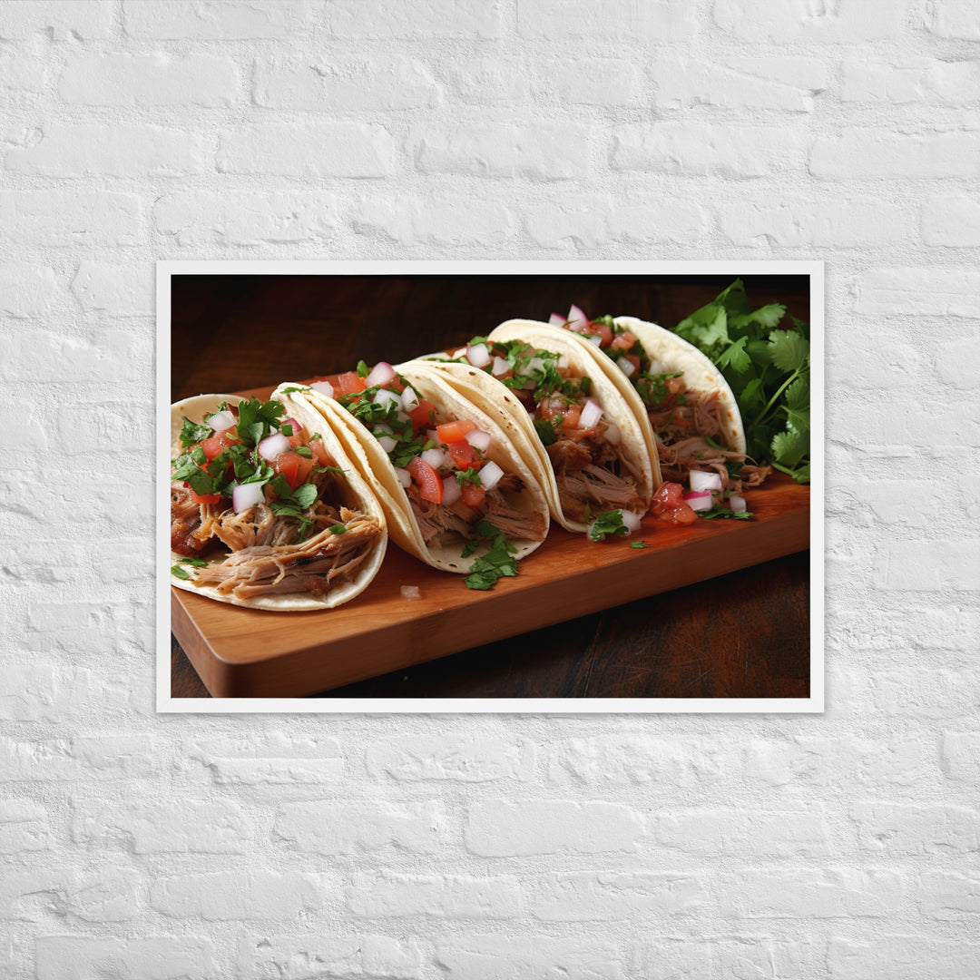 Carnitas Tacos Framed poster 🤤 from Yumify.AI