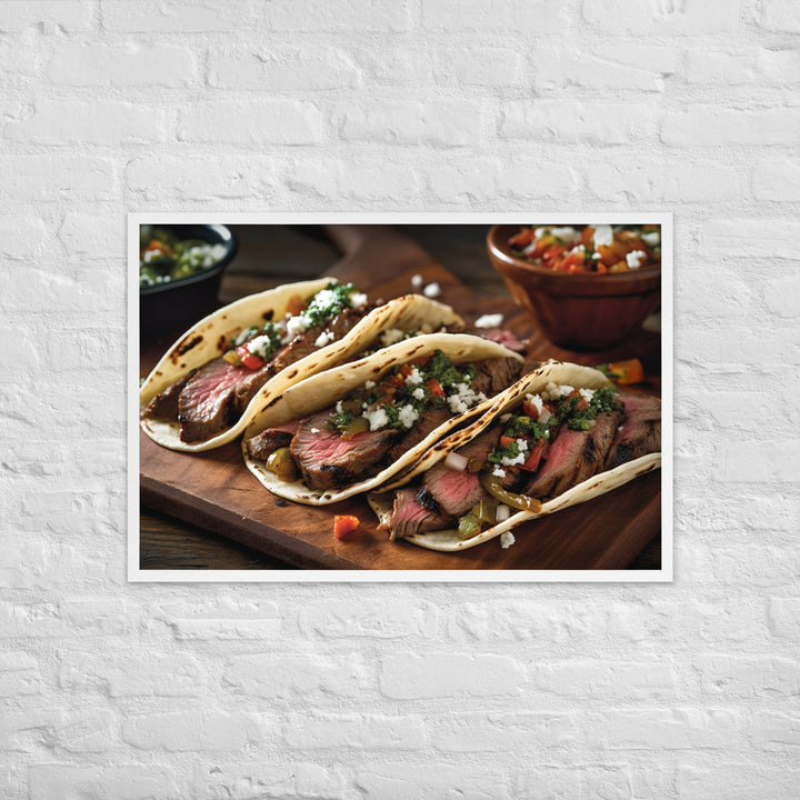 Carne Asada Tacos Framed poster 🤤 from Yumify.AI