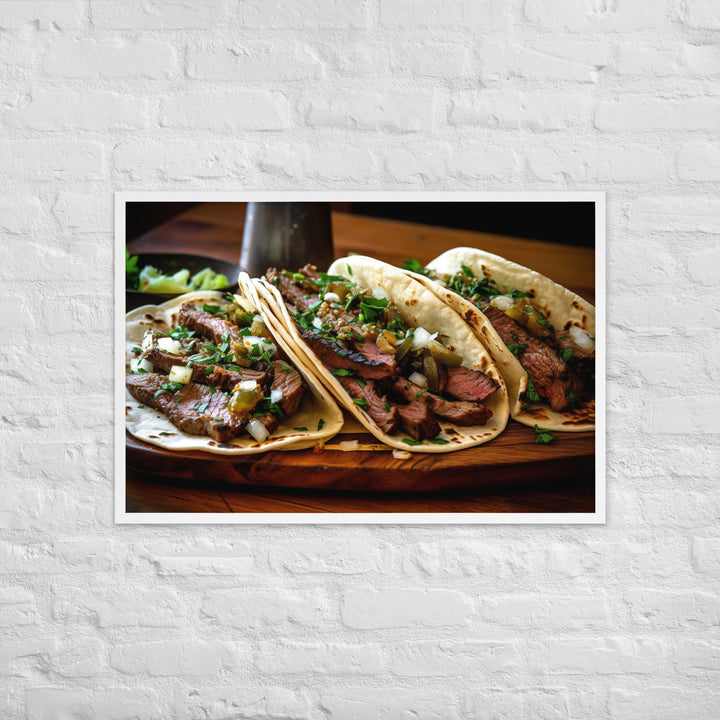 Carne Asada Tacos Framed poster 🤤 from Yumify.AI