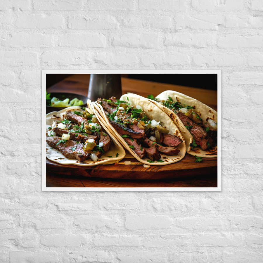 Carne Asada Tacos Framed poster 🤤 from Yumify.AI