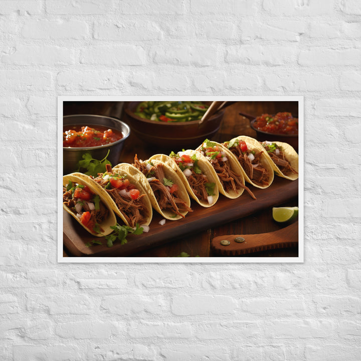 Barbacoa Tacos Framed poster 🤤 from Yumify.AI