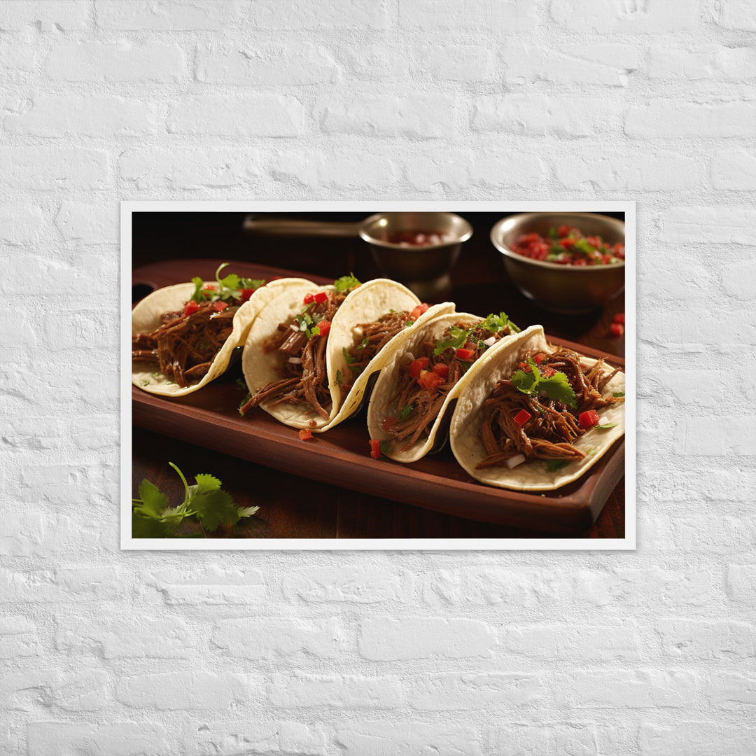 Barbacoa Tacos Framed poster 🤤 from Yumify.AI