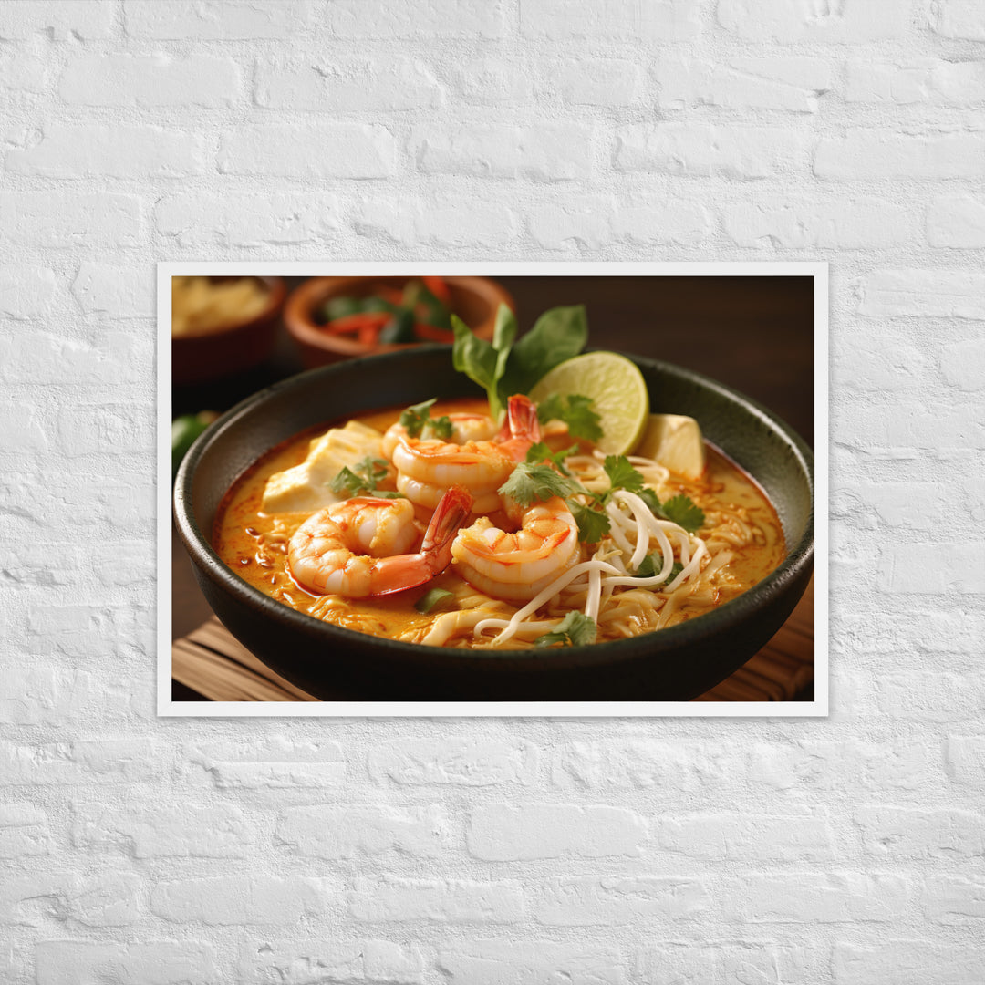 Singaporean Curry Laksa Framed poster 🤤 from Yumify.AI