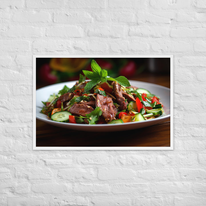 Thai Beef Salad Framed poster 🤤 from Yumify.AI