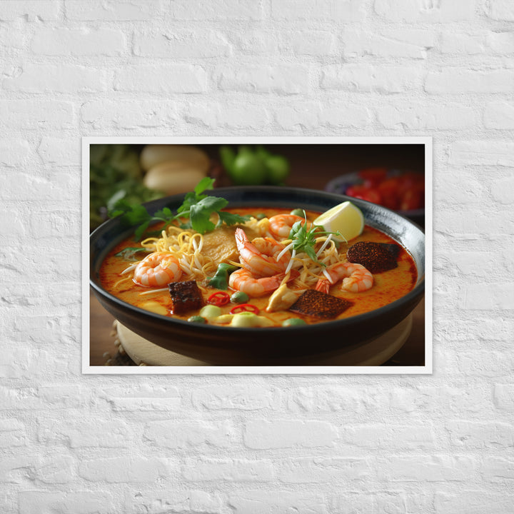 Singaporean Curry Laksa Framed poster 🤤 from Yumify.AI