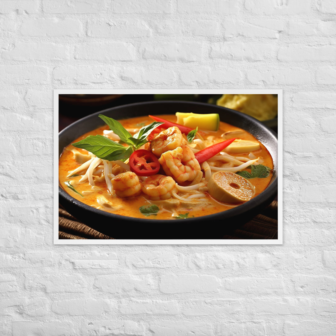 Malaysian Laksa Curry Framed poster 🤤 from Yumify.AI