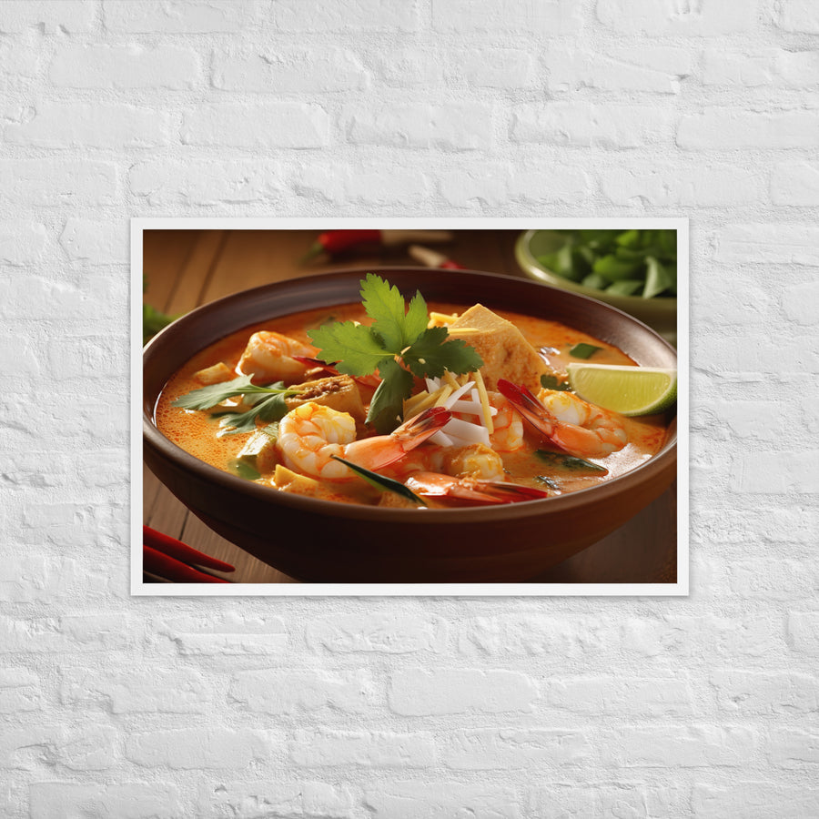 Malaysian Laksa Curry Framed poster 🤤 from Yumify.AI