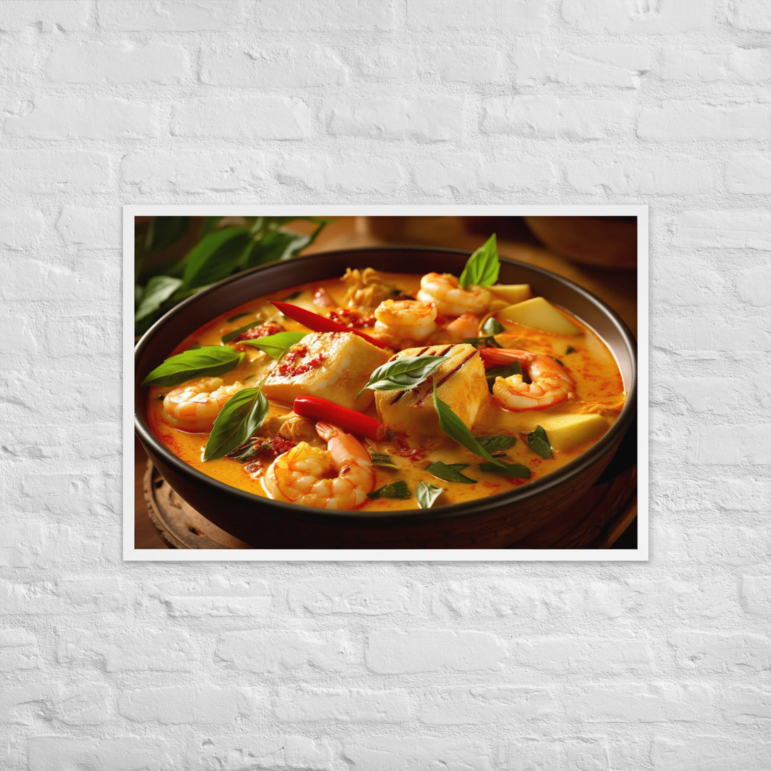 Malaysian Laksa Curry Framed poster 🤤 from Yumify.AI