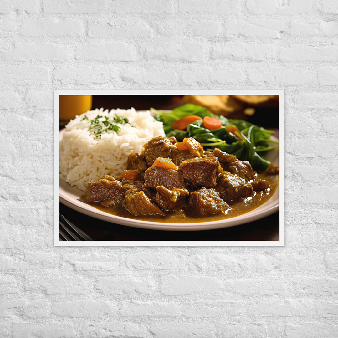 Jamaican Curry Goat Framed poster 🤤 from Yumify.AI