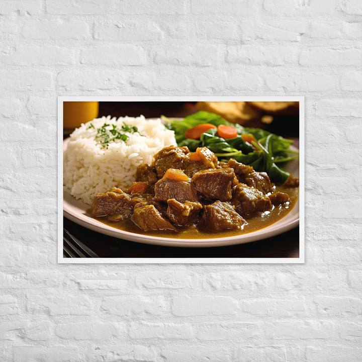 Jamaican Curry Goat Framed poster 🤤 from Yumify.AI