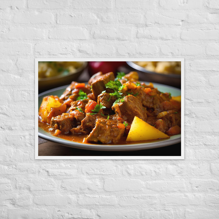 Jamaican Curry Goat Framed poster 🤤 from Yumify.AI