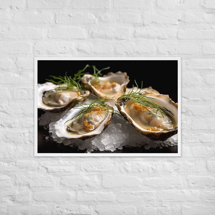 Kumamoto Oyster Framed poster 🤤 from Yumify.AI