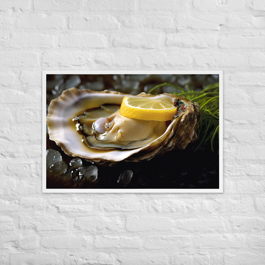 European Flat Oyster Framed poster 🤤 from Yumify.AI