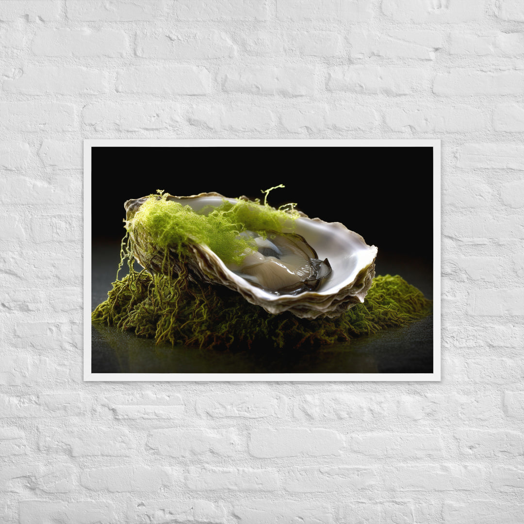 European Flat Oyster Framed poster 🤤 from Yumify.AI