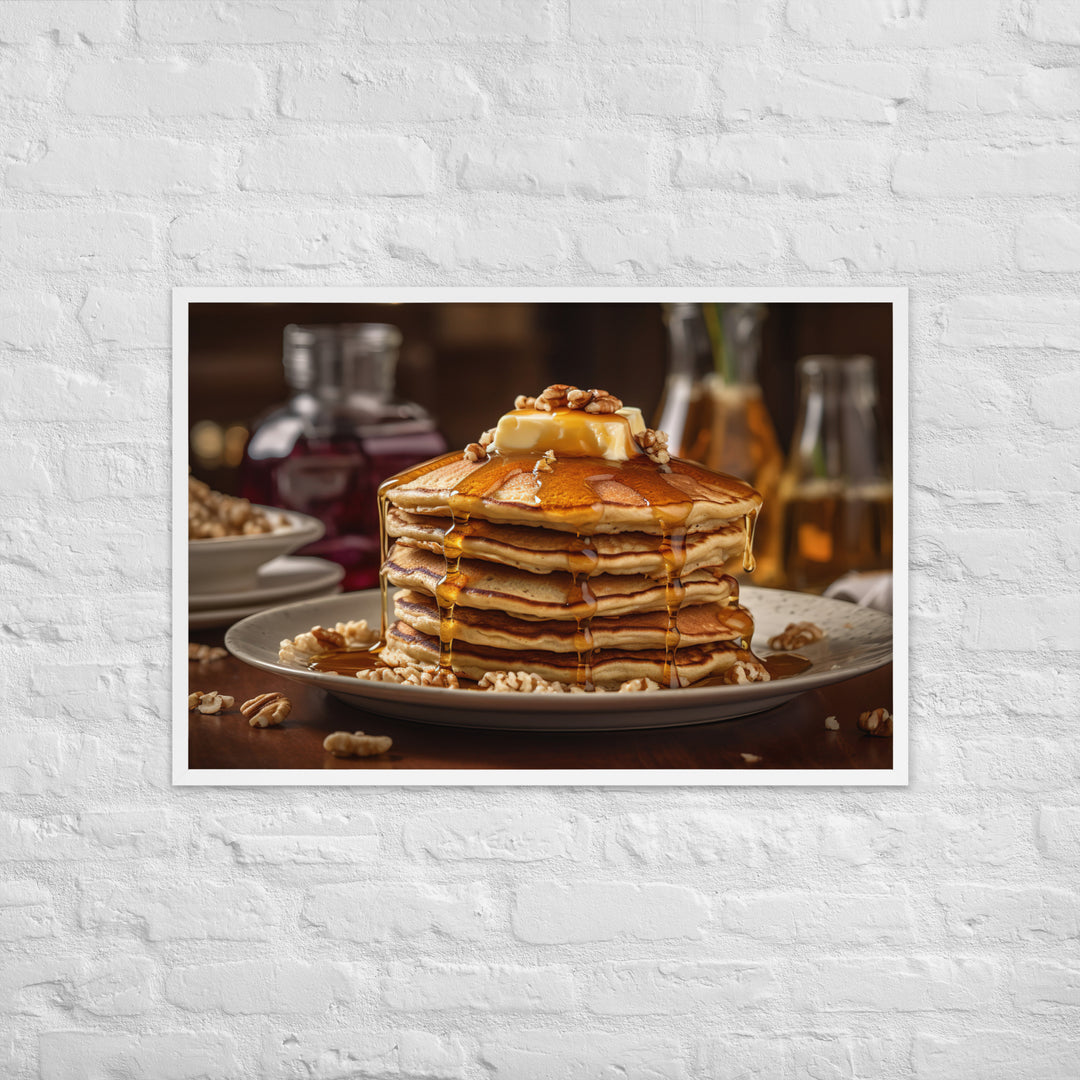 Oatmeal Pancakes Framed poster 🤤 from Yumify.AI