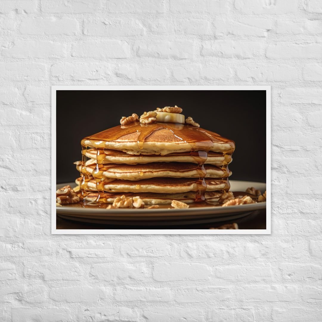 Oatmeal Pancakes Framed poster 🤤 from Yumify.AI