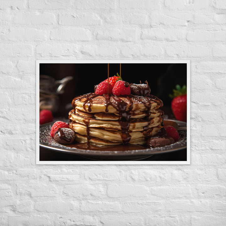 Nutella Stuffed Pancakes Framed poster 🤤 from Yumify.AI