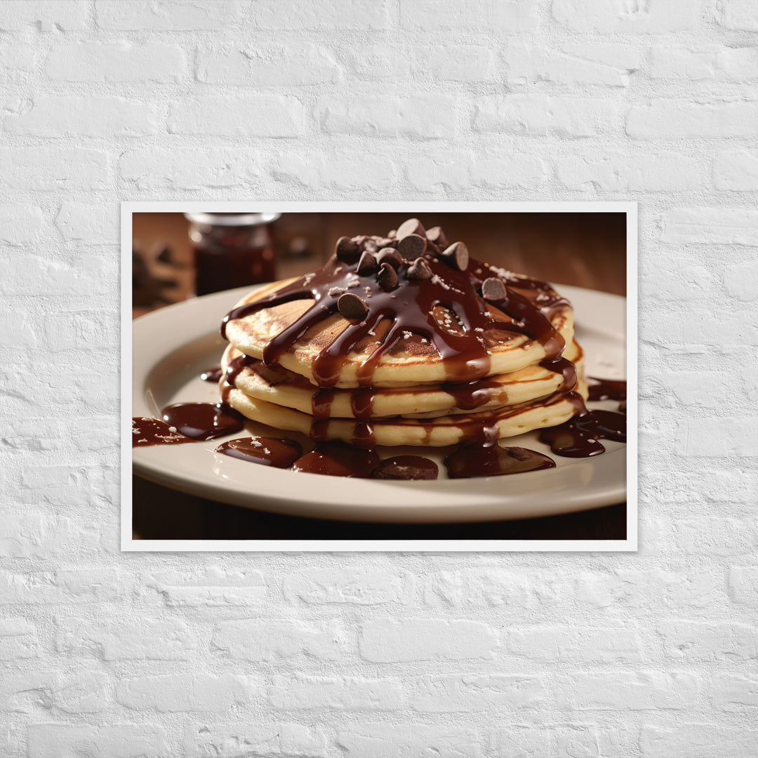 Chocolate Chip Pancakes Framed poster 🤤 from Yumify.AI