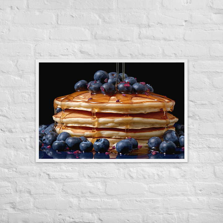 Blueberry Pancakes Framed poster 🤤 from Yumify.AI