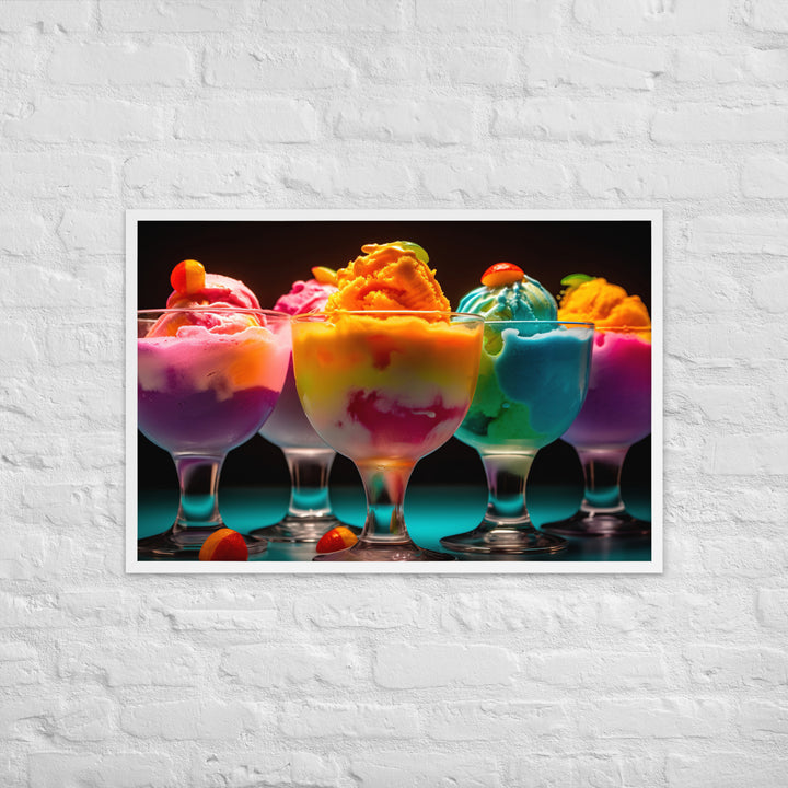 Rainbow Sherbet Framed poster 🤤 from Yumify.AI