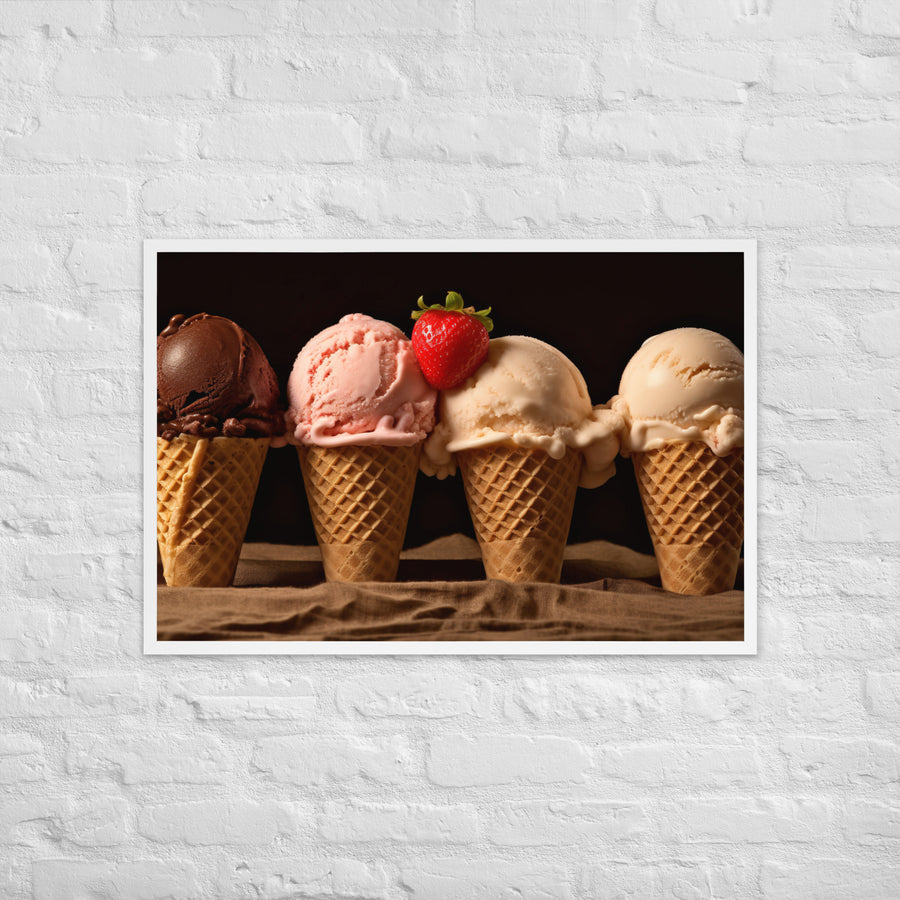 Neapolitan Ice Cream Framed poster 🤤 from Yumify.AI