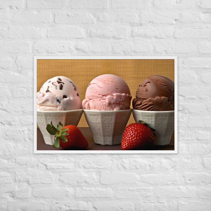Neapolitan Ice Cream Framed poster 🤤 from Yumify.AI